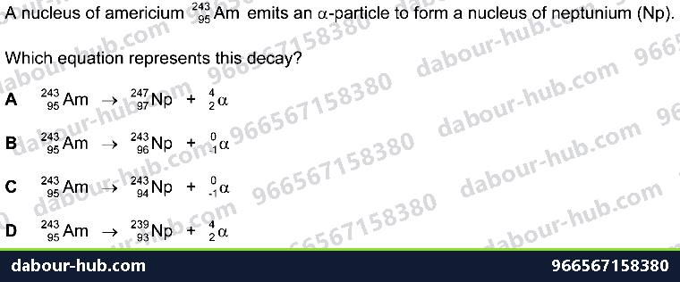 IGCSE Physics 5.2.2 THE THREE TYPES OF NUCLEAR EMISSION - Question 3