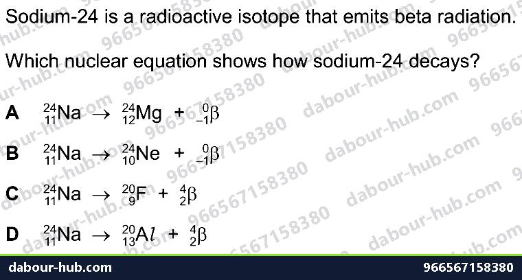 IGCSE Physics 5.2.2 THE THREE TYPES OF NUCLEAR EMISSION - Question 4