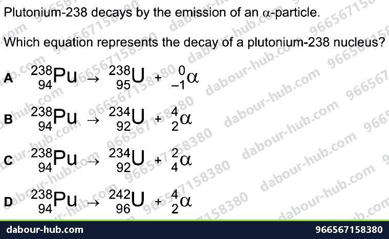 IGCSE Physics 5.2.2 THE THREE TYPES OF NUCLEAR EMISSION - Question 5