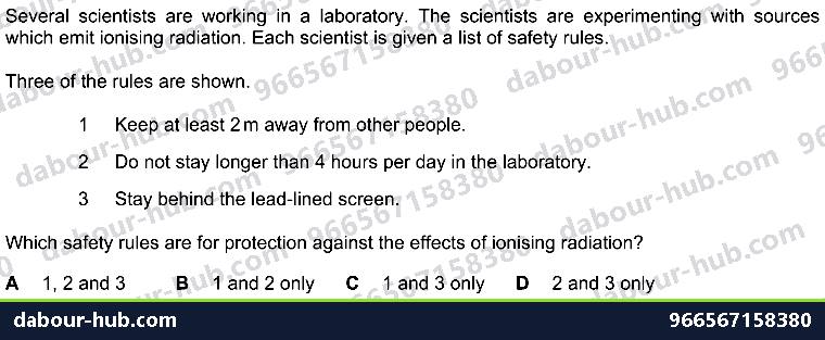IGCSE Physics 5.2.2 THE THREE TYPES OF NUCLEAR EMISSION - Question 6