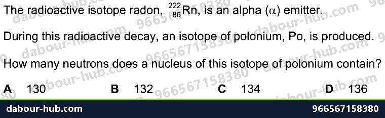 IGCSE Physics 5.2.2 THE THREE TYPES OF NUCLEAR EMISSION - Question 8