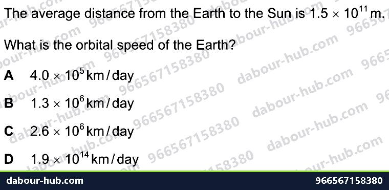 IGCSE Physics 6.1.1 THE EARTH - Question 4
