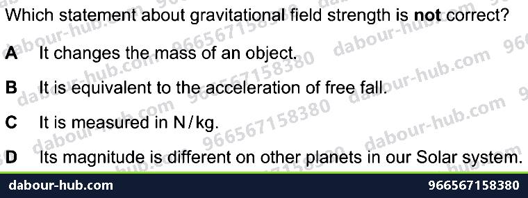 IGCSE Physics 6.1.2 THE SOLAR SYSTEM - Question 5
