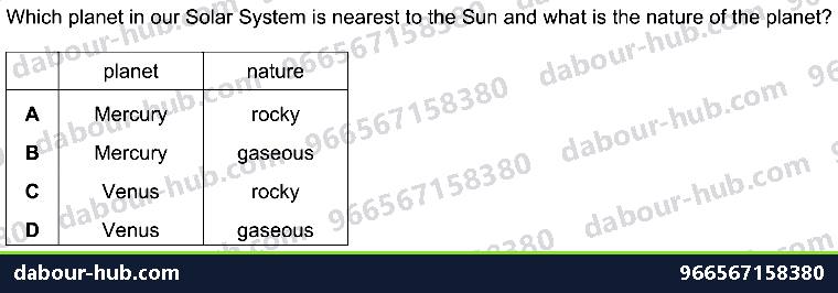 IGCSE Physics 6.1.2 THE SOLAR SYSTEM - Question 7