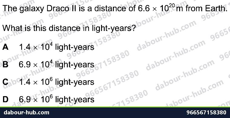 IGCSE Physics 6.2.2 STARS - Question 10