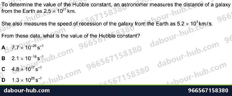 IGCSE Physics 6.2.2 STARS - Question 3