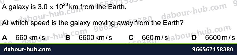 IGCSE Physics 6.2.2 STARS - Question 7