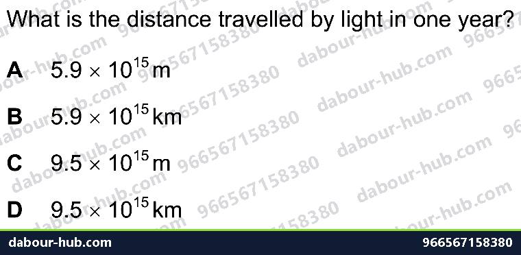 IGCSE Physics 6.2.2 STARS - Question 8