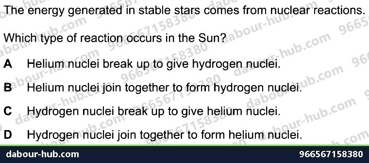 IGCSE Physics 6.2.3 THE UNIVERSE - Question 5