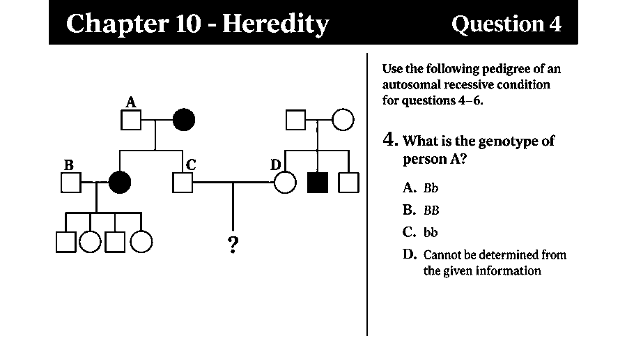What is the genotype of person A? (see the figure)