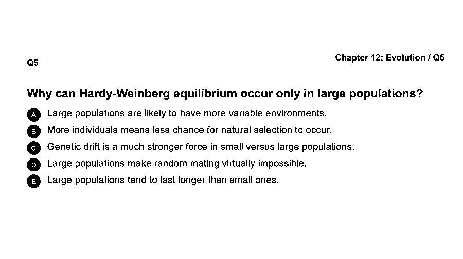 Why can Hardy-Weinberg equilibrium occur only in large populations?