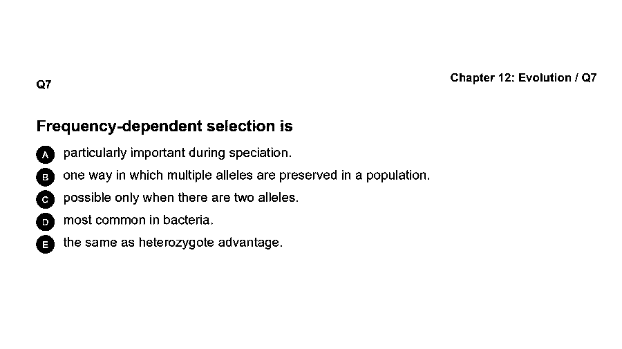 Frequency-dependent selection is