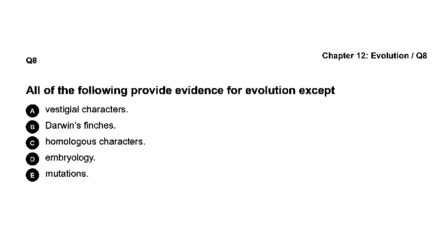 All of the following provide evidence for evolution except