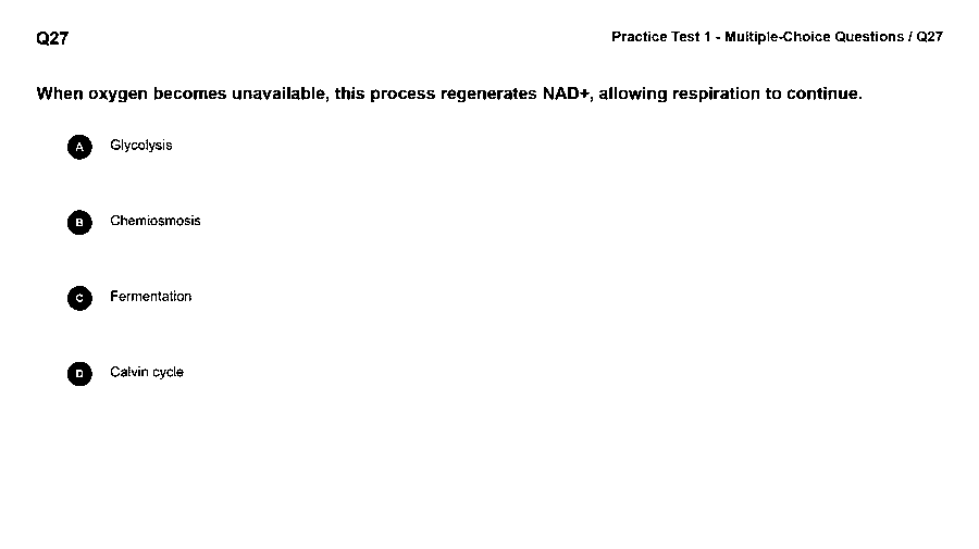 When oxygen becomes unavailable, this process regenerates NAD+, allowing respiration to continue.