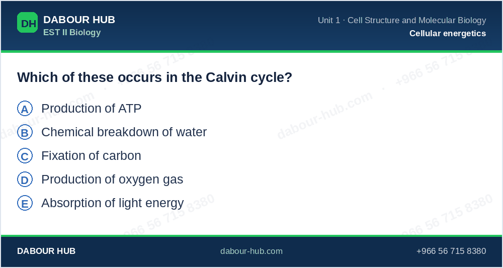 SAT Biology - Question 034