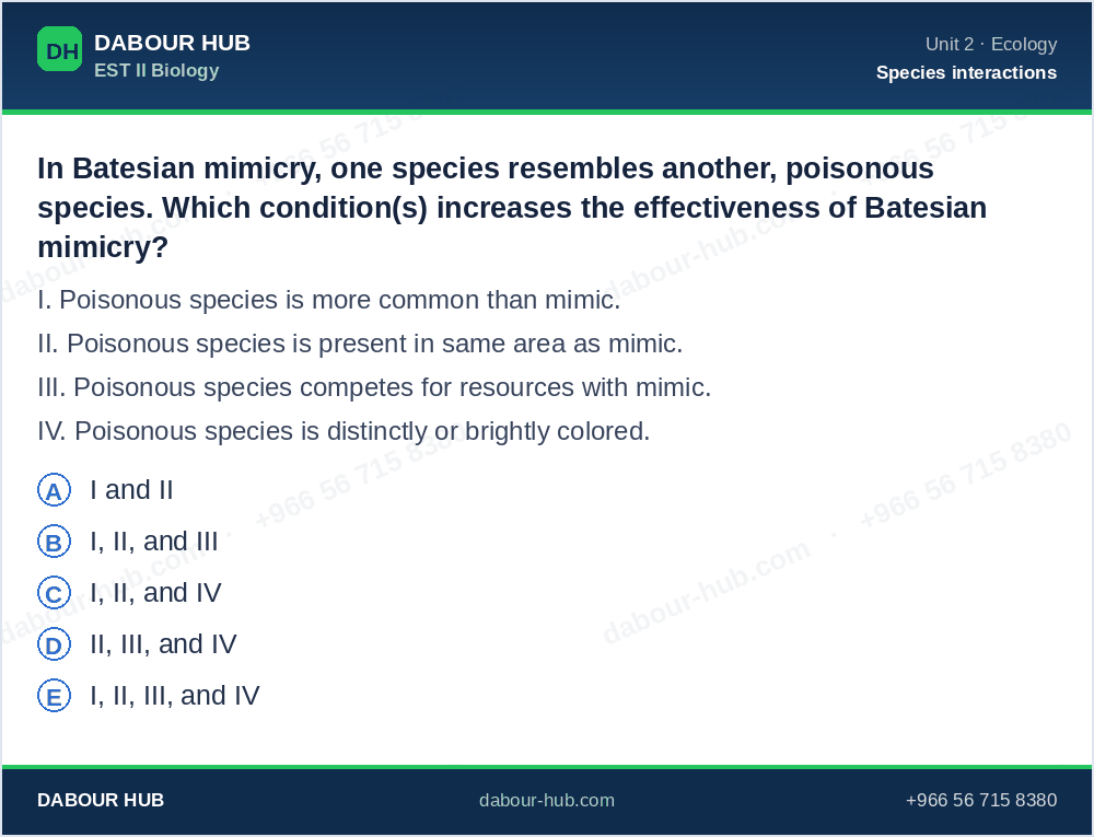 SAT Biology - Question 070