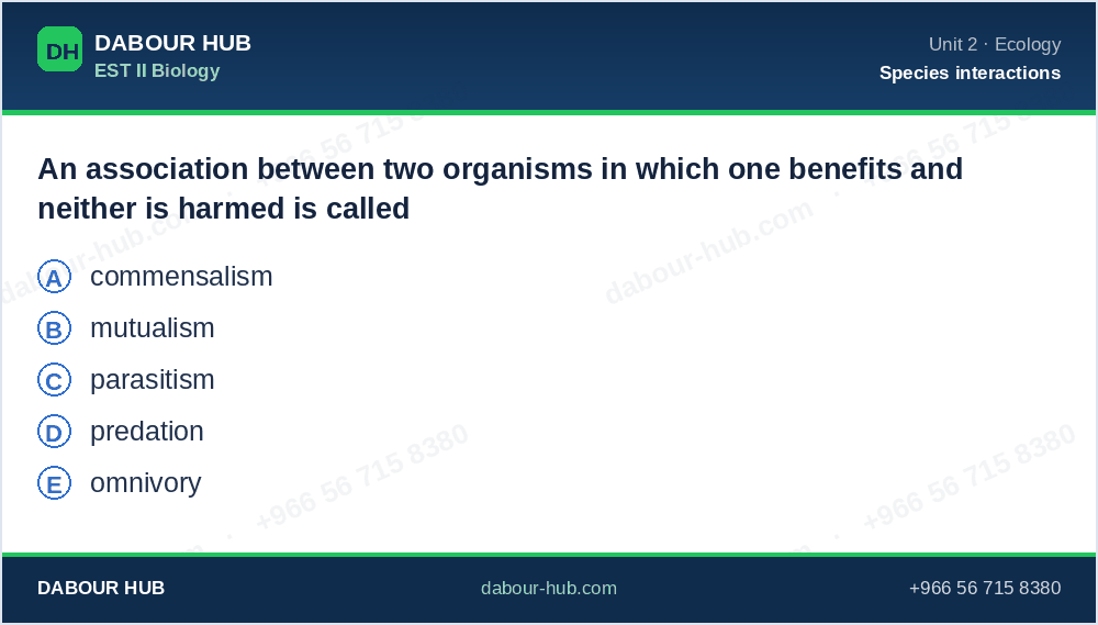 SAT Biology - Question 135