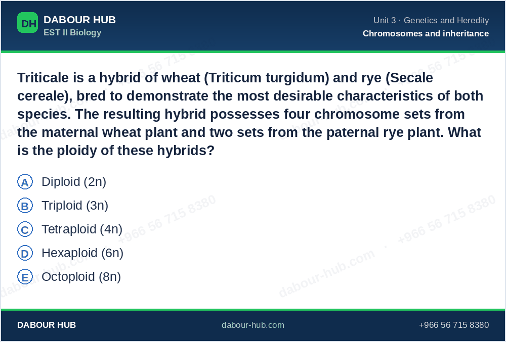 SAT Biology - Question 139