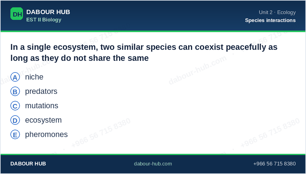 SAT Biology - Question 164