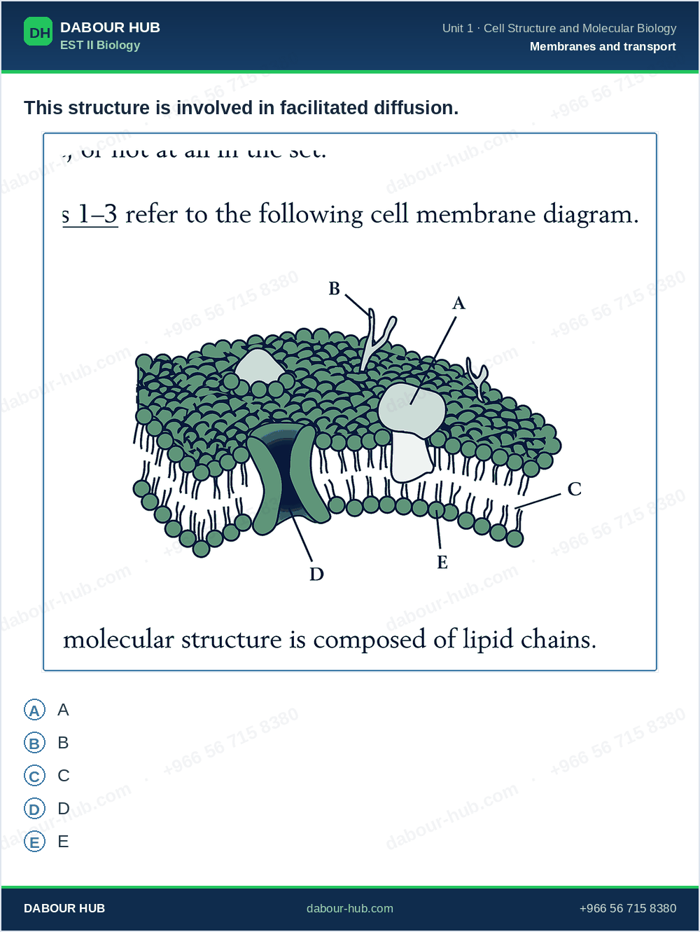 SAT Biology - Question 202
