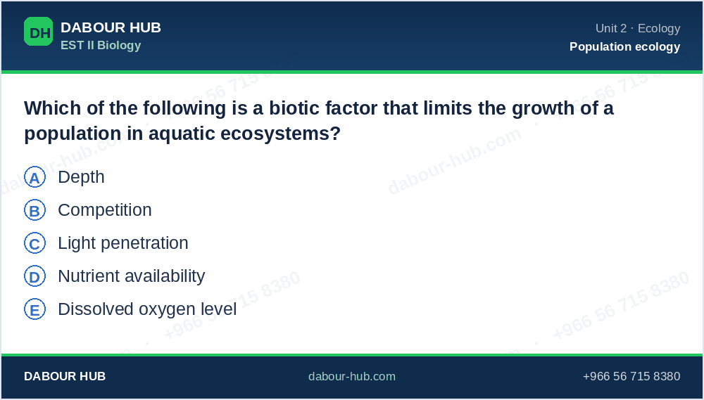 SAT Biology - Question 269